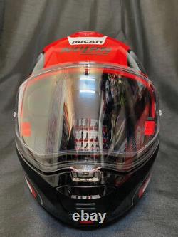 Nolan N100-5 Orbiter Flip Front Motorbike 2023 Red Helmet FREE DUCATI Stickers
