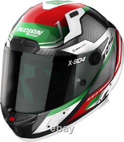 Nolan X-804 RS Ultra Carbon Maven White/Green/Red Sports Motorbike Helmet X-Lite