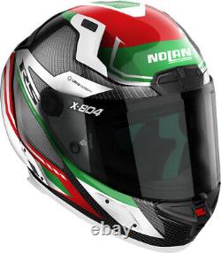 Nolan X-804 RS Ultra Carbon Maven White/Green/Red Sports Motorbike Helmet X-Lite