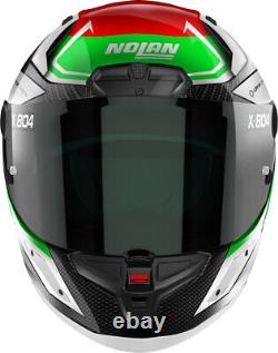 Nolan X-804 RS Ultra Carbon Maven White/Green/Red Sports Motorbike Helmet X-Lite