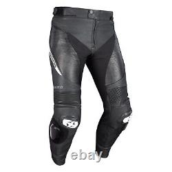 Oxford Nexus 1.0 Mens Leather Motorcycle Trousers Sports Bike Riding Pants Black