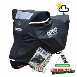 Oxford Stormex Waterproof Motorcycle Bike Cover Black All Weather CV333 X-Large