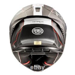 Premier Hyper HP 92 Black Red Full Face Motorcycle Motorbike Bike Helmet