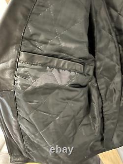 Real Leather Brando Biker Jacket Motorbike Motorcycle RRP £275 Black XL