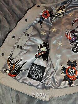 Rebel Reaper Custom Denim Motorcycle Vest Large