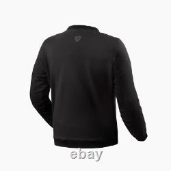 Rev'it! Crux Motorcycle Motorbike Protective Sweatshirt Black