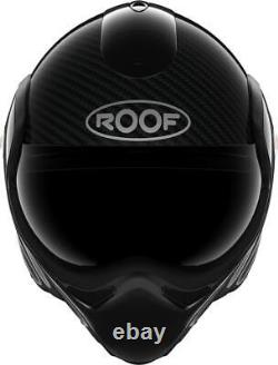 Roof Boxxer Carbon Flip Up Modular Motorcycle Motorbike Helmet Black