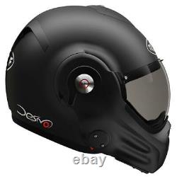 Roof Ro32 Desmo Matt Black Flip Up Front Motorcycle Motorbike Bike Helmet