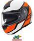 Schuberth C3 Pro Motorcycle Helmet Flip Front Modular Motorbike Echo Orange J&S
