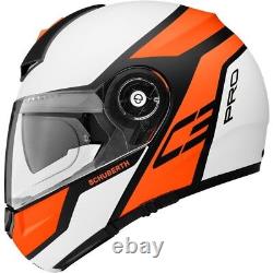 Schuberth C3 Pro Motorcycle Helmet Flip Front Modular Motorbike Echo Orange J&S
