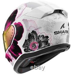 Shark D-Skwal 3 Mayfer White Violet Anthracite Motorcycle Motorbike Bike Helmet