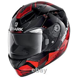 Shark Ridill 1.2 Mecca Black Red Silver Motorcycle Motorbike Bike Touring Helmet
