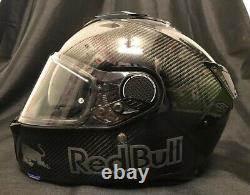 Shark SPARTAN GT CARBON SKIN DAD with Red Bull Stickers Applied Motorbike Helmet