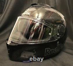Shark SPARTAN GT CARBON SKIN DAD with Red Bull Stickers Applied Motorbike Helmet