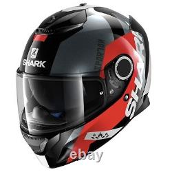 Shark Spartan apics Motorbike Motorcycle Full Face Helmet Red Size L