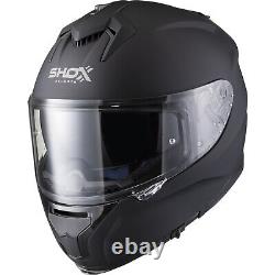 Shox Ammo Solid Matt Black Motorcycle Helmet Visor and Pinlock Kit Motorbike