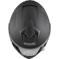 Shox Ammo Solid Matt Black Motorcycle Helmet Visor and Pinlock Kit Motorbike