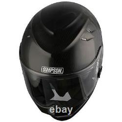 Simpson Venom Carbon Full Face Motorcycle Helmet EC2205 White Matt & Gloss Black