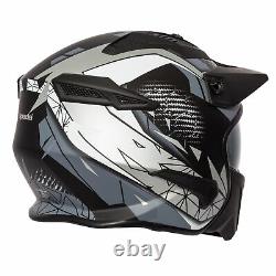 Spada Storm Motorcycle Motorbike Full Face Crash Helmet Matt Black/Silver/Grey