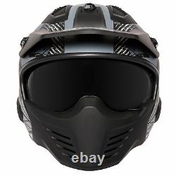 Spada Storm Motorcycle Motorbike Full Face Crash Helmet Matt Black/Silver/Grey