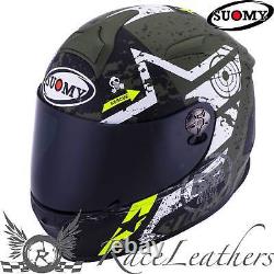 Suomy Sr Sport Stars Military Full Face Motorcycle Motorbike Helmet
