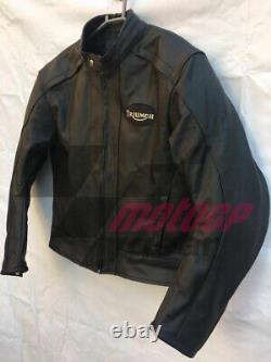 Triumph Motorcycle Racing Motor Bike Leather Riders Jacket