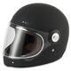 Vcan H135 Retro Vintage Matt Black Full Face Motorcycle Motorbike Bike Helmet