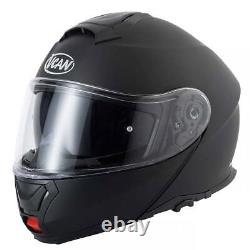 Vcan H272 Matt Black Flip Up Front Modular Motorcycle Motorbike Bike Helmet