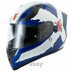 Vcan V128 Full Face Dual Visor Motorcycle Motorbike Helmet Scotland Saltire