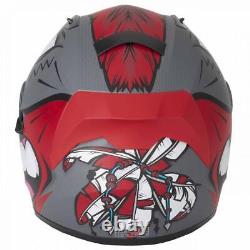 Vcan V128 Mohawk Fullface Motorcycle Motorbike Bike Helmet + Sun Visor