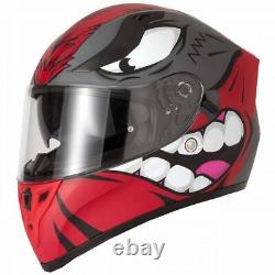 Vcan V128 Mohawk Fullface Motorcycle Motorbike Bike Helmet + Sun Visor