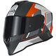 Vcan V151 Pulsar Orange Grey Full Face Motorcycle Motorbike Bike Road Helmet