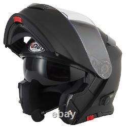 Vcan V271 Blinc Bluetooth Flip Up Motorcycle Motorbike Helmet Sat Nav Mp3