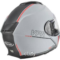ViPER DUAL VISOR RS-V191 BLINC BLUETOOTH FLIP FRONT MOTORBIKE HELMET METEOR GREY