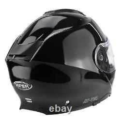 ViPER RSV191 Flip Front Blinc Bluetooth Motorbike Modular Helmet + Disc Lock