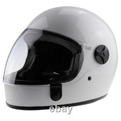 Viper F650 Fibreglass Retro Vintage Fullface Motorbike Motorcycle Helmet White
