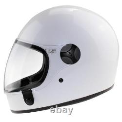 Viper F650 Fibreglass Retro Vintage Fullface Motorbike Motorcycle Helmet White