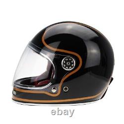 Viper F656 Retro Full Face Vintage Fibreglass Motorcycle Motorbike Helmet Copper