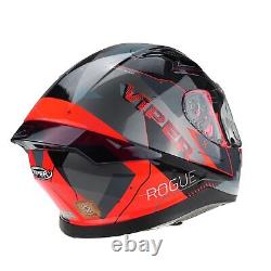 Viper RSV95 Rogue Gloss Black Red Full Face Motorcycle Motorbike Bike Helmet