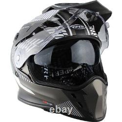 Viper RXV288 Dual Visor MX Enduro Motocross Motorbike Helmet Force Black