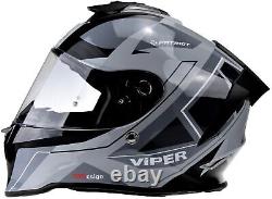 Viper Rs55 Full Face Motorbike Crash Helmet Motorcycle Race Track Helmet Grey