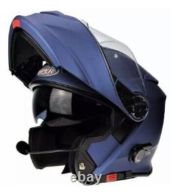 Viper Rs-v171 Blinc Bluetooth Flip Front Motorbike Motorcycle Helmet+pinlock Lge