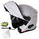 Viper Rs-v171 Bluetooth Flip Front Motorbike Motorcycle Helmet Gloss White