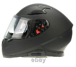 Viper Rs-v95 Fullface Dual Visor Motorcycle Motorbike Helmet +pinlock Matt Black