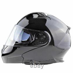 Viper Rsv345 Gloss Black Modular Flip Up Front Motorcycle Motorbike Bike Helmet