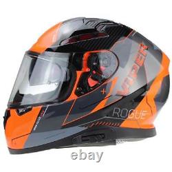 Viper Rsv95 Rogue Orange Motorcycle Motorbike Bike Helmet With Internal Sunvisor