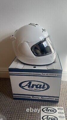 WHITE Arai Debut LARGE Helmet Road Race Bike Motorbike Similar To Bell Helmet
