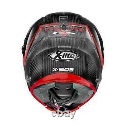 X-Lite X803 RS Red Carbon HOT LAP Removable Spoiler Motorbike Helmet + Visor