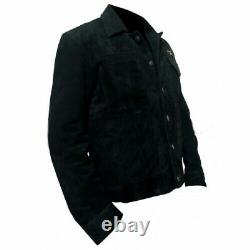 Yellowstone Cole Hauser Rip Wheeler Black Suede Leather Jacket