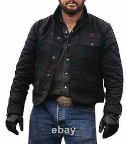 Yellowstone Cole Hauser Rip Wheeler Black Suede Leather Jacket